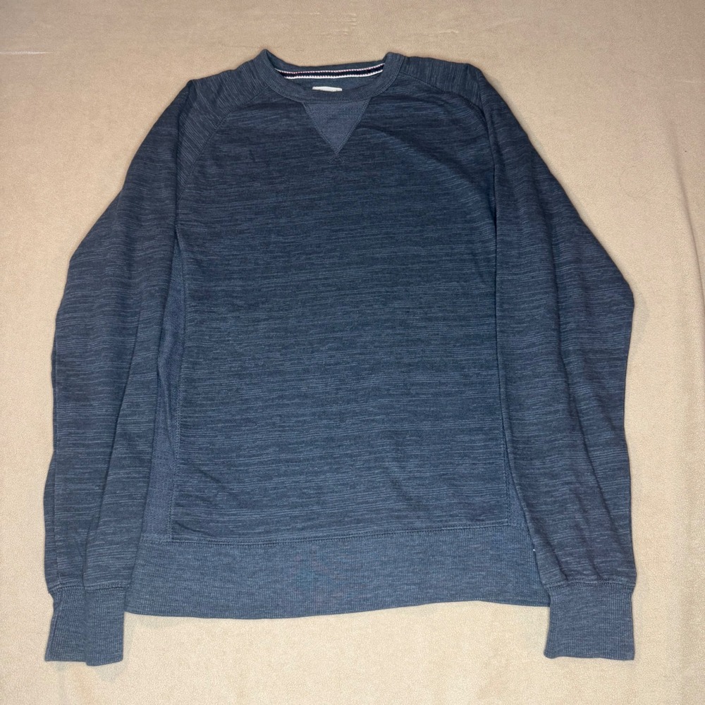 Champion Mens Crewneck Sweatshirt Blue Heather Space Dye Raglan Pullover Small